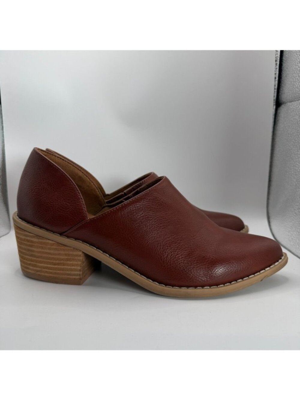 Cynthia Rowley Eddie Slip-On Booties Women Size 9.5 M Brown Faux Leather